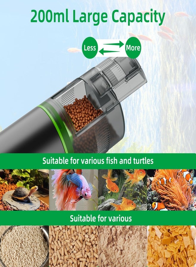 Aysoner Automatic Fish Feeder for Aquarium: Temperature Display Smart Fish Food Dispenser with Moisture-Proof for Betta Turtle Tank During Vacation - Image 4
